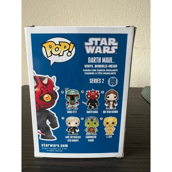 VAULTED BLUE BOX Darth Maul Funko Pop Bobblehead #09 Star Wars Sith Disney Movie - Picture 2 of 6